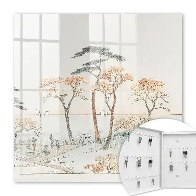 Japonská krajina jemných barev