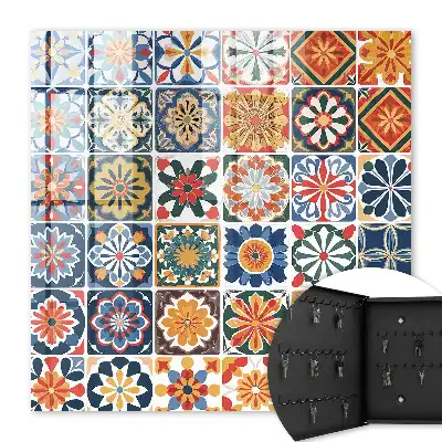 Barevné čtvercové dlaždice