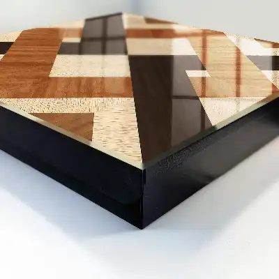 Moderní geometrie hnědá černá
