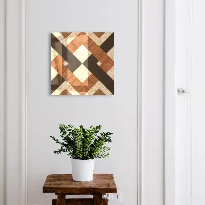 Moderní geometrie hnědá černá
