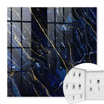 Tmavě modrý vzor se žlutými pruhy