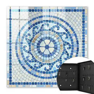 Geometrická mozaika v béžových tónech