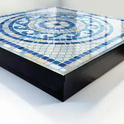 Geometrická mozaika v béžových tónech