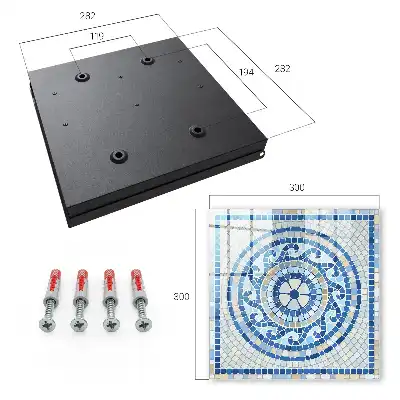 Geometrická mozaika v béžových tónech