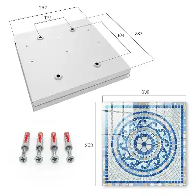 Geometrická mozaika v béžových tónech