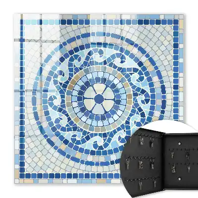 Geometrická mozaika v béžových tónech