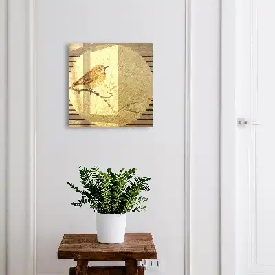 Krémově zbarvený pták