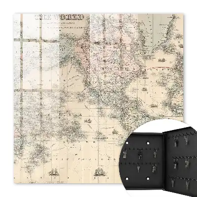 Mapa světa s kontinenty a loděmi