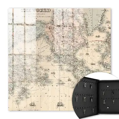 Mapa světa s kontinenty a loděmi