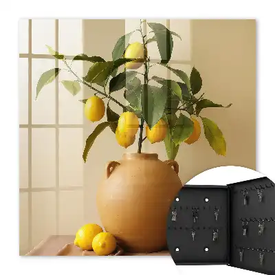Citrony ve džbánu na béžovém pozadí
