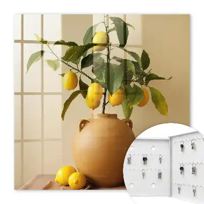 Citrony ve džbánu na béžovém pozadí