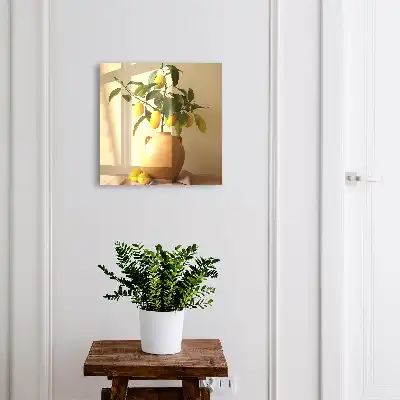 Citrony ve džbánu na béžovém pozadí