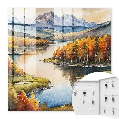 Podzimní hory s lesem