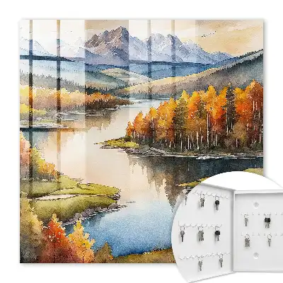 Podzimní hory s lesem
