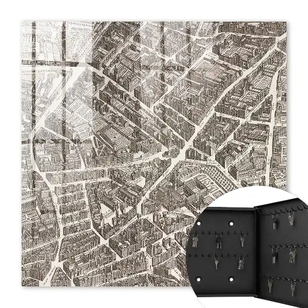 Mapa města v klasickém tónu