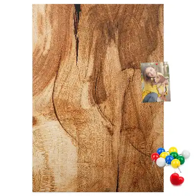 Korková nástěnka s motivem přírodního dřeva