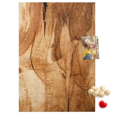 Korková nástěnka s motivem přírodního dřeva