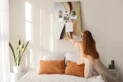 Dětská nástěnka Abstrakce se zlatou vlnou