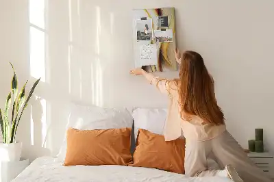 Dětská nástěnka Abstrakce se zlatou vlnou