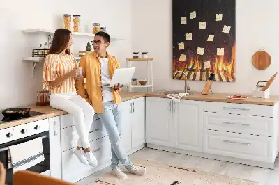 Korková nástěnka Plameny grilu