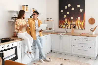 Korková nástěnka Plameny grilu