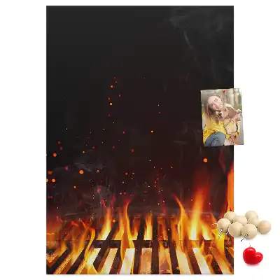 Korková nástěnka Plameny grilu
