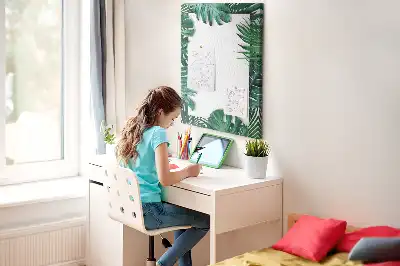 Korková nástěnka ve tvaru listu monstery