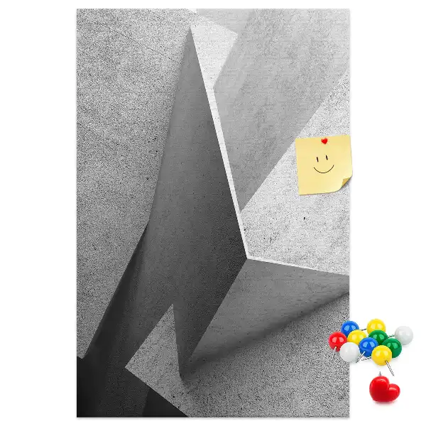 Nástěnka s abstraktní geometrií