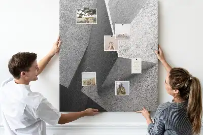 Nástěnka s abstraktní geometrií