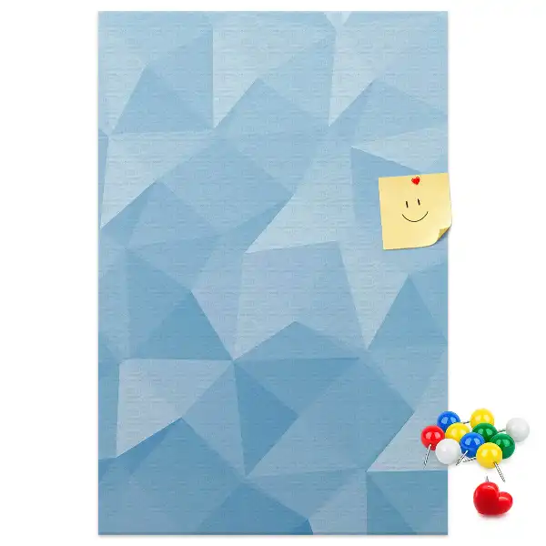 Korková nástěnka s geometrickým motivem