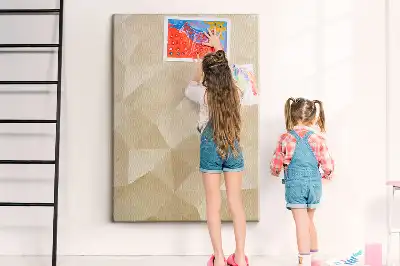 Korková nástěnka s lineárním motivem