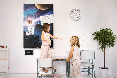 Nástěnka s motivem vesmírné galaxie