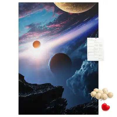 Nástěnka s motivem vesmírné galaxie