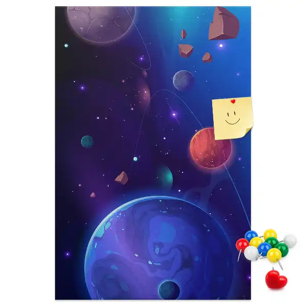 Nástěnka s motivem vesmírného umění