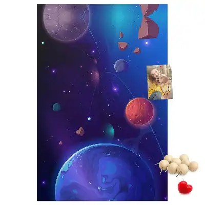 Nástěnka s motivem vesmírného umění