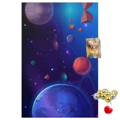 Nástěnka s motivem vesmírného umění