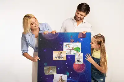 Nástěnka s motivem vesmírného umění