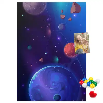 Nástěnka s motivem vesmírného umění