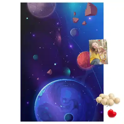 Nástěnka s motivem vesmírného umění