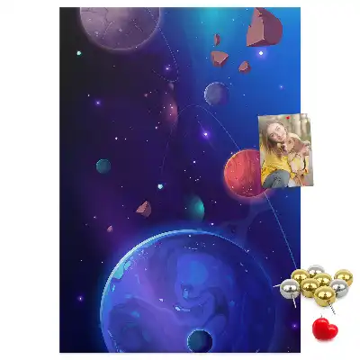 Nástěnka s motivem vesmírného umění