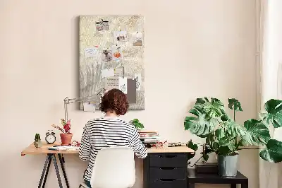 Korková nástěnka s motivem letního plážového písku