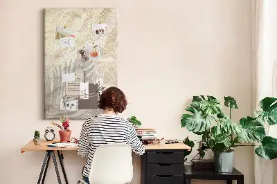 Korková nástěnka s motivem letního plážového písku