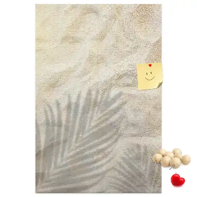 Korková nástěnka s motivem letního plážového písku