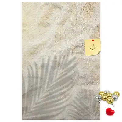 Korková nástěnka s motivem letního plážového písku