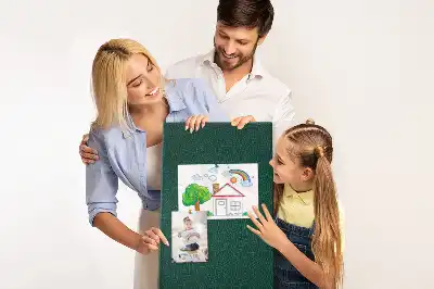 Korková nástěnka Lineární listový vzor