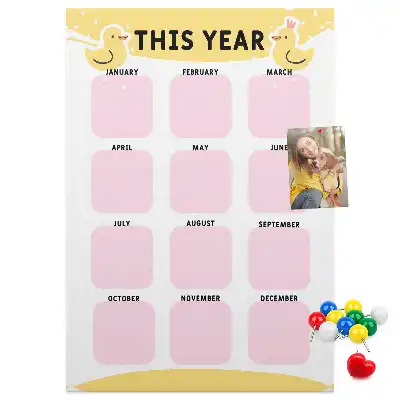 Korková nástěnka Roční kalendář