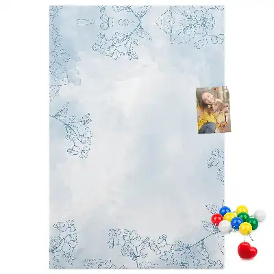 Korková nástěnka Květinová skica
