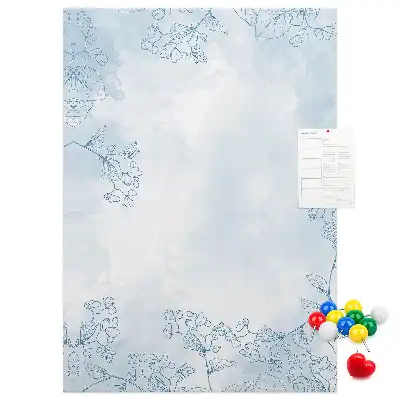 Korková nástěnka Květinová skica