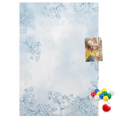 Korková nástěnka Květinová skica