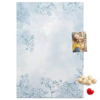 Korková nástěnka Květinová skica